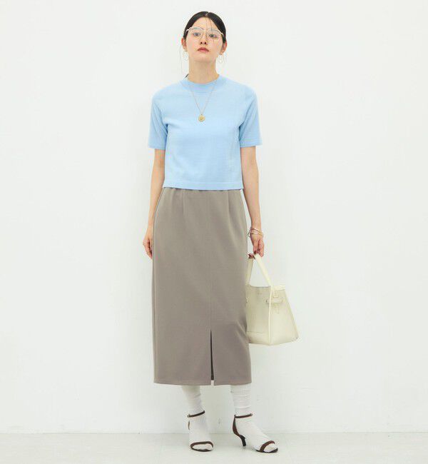 NOLLEY'S sophi「【BECシリーズ】《セットアップ対応》ウォッシャブルライトダンボールジョーゼット2WAYタイトスカート」|タイト|