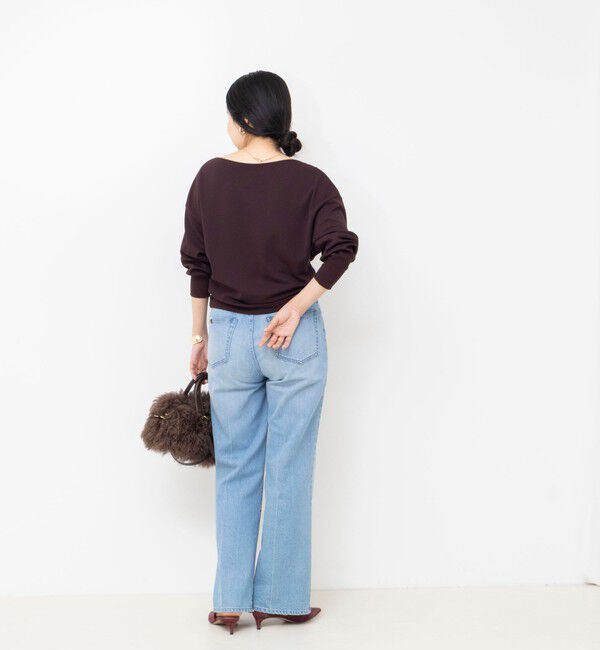 NOLLEY'S sophi「【BECシリーズ】《セットアップ対応》ウォッシャブルライトダンボールジョーゼット2WAYプルオーバー」|Tシャツ・カットソー|