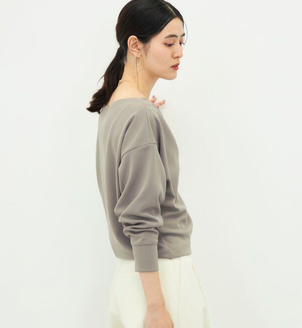 NOLLEY'S sophi「【BECシリーズ】《セットアップ対応》ウォッシャブルライトダンボールジョーゼット2WAYプルオーバー」|Tシャツ・カットソー|
