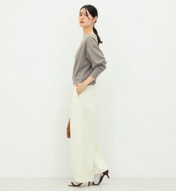 NOLLEY'S sophi「【BECシリーズ】《セットアップ対応》ウォッシャブルライトダンボールジョーゼット2WAYプルオーバー」|Tシャツ・カットソー|