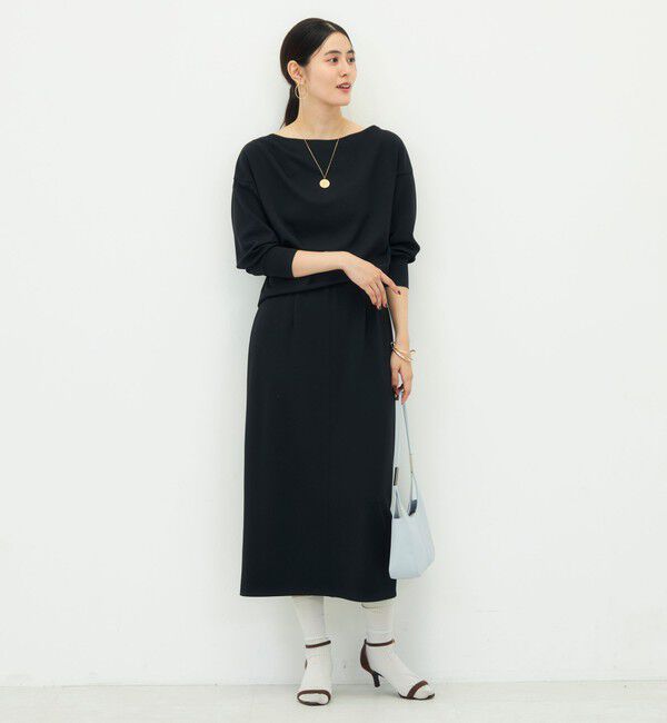 NOLLEY'S sophi「【BECシリーズ】《セットアップ対応》ウォッシャブルライトダンボールジョーゼット2WAYプルオーバー」|Tシャツ・カットソー|