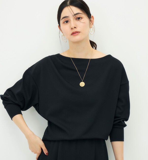 NOLLEY'S sophi「【BECシリーズ】《セットアップ対応》ウォッシャブルライトダンボールジョーゼット2WAYプルオーバー」|Tシャツ・カットソー|