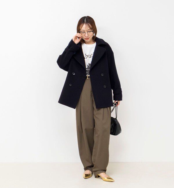 NOLLEY'S「【一部WEB限カラー】ウールカシミヤダブルブレストコート」|ピーコート|