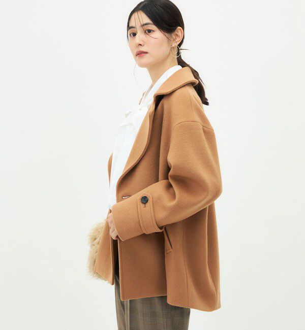 NOLLEY'S「【一部WEB限カラー】ウールカシミヤダブルブレストコート」|ピーコート|