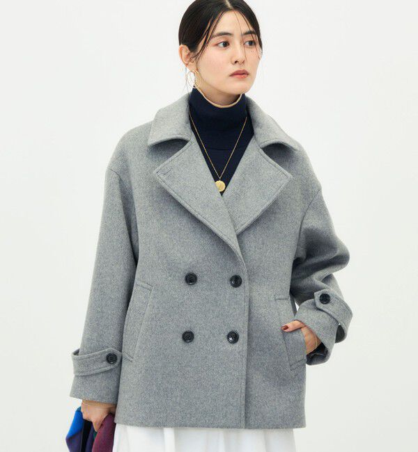 NOLLEY'S「【一部WEB限カラー】ウールカシミヤダブルブレストコート」|ピーコート|