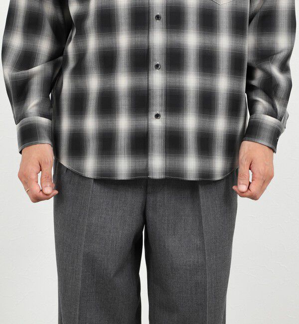NOLLEY'S goodman「ウール オンブレチェック レギュラーシャツ 26AW」|シャツ・ブラウス|