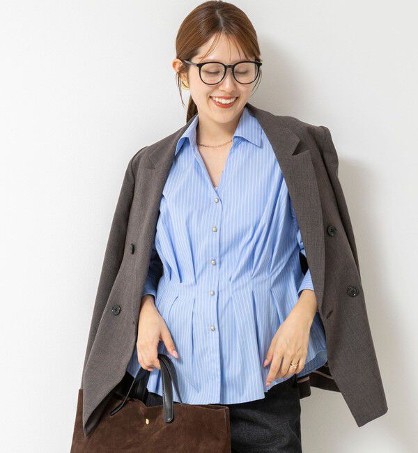 NOLLEY'S「【WEB＆一部店舗限定カラー】【GOODS BUYER 石田別注カラー】ストレッチタフタスキッパータックシャツ」|シャツ・ブラウス|