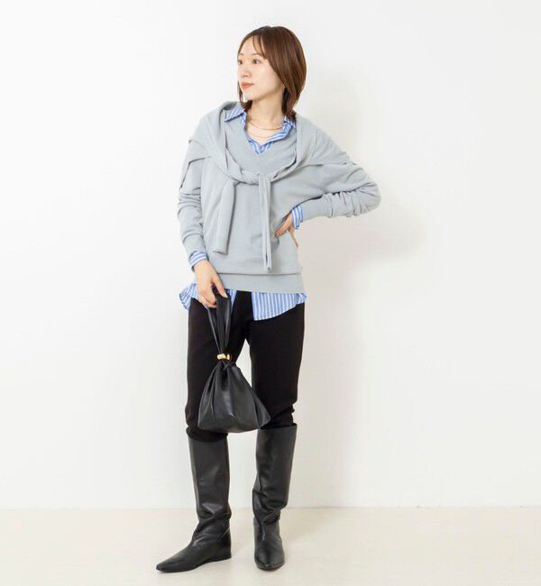 NOLLEY'S「【 SHOP PRESS二見別注カラー】レイヤードピース付きVネックプルオーバー」|ニット・セーター|