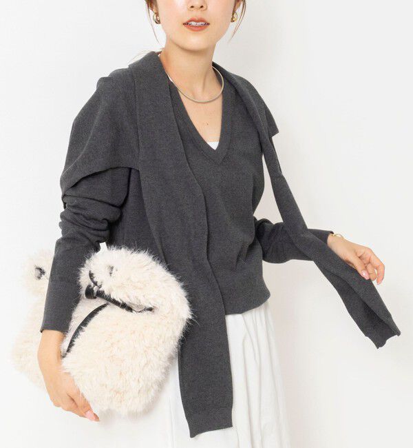NOLLEY'S「【 SHOP PRESS二見別注カラー】レイヤードピース付きVネックプルオーバー」|ニット・セーター|