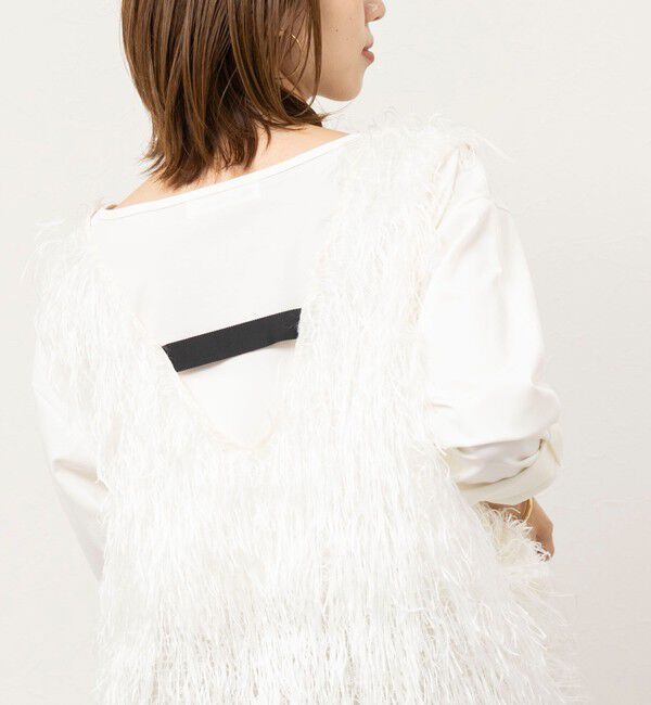 NOLLEY'S「【WEB限定】ウォッシャブルシアーフェザータンク」|シャツ・ブラウス|