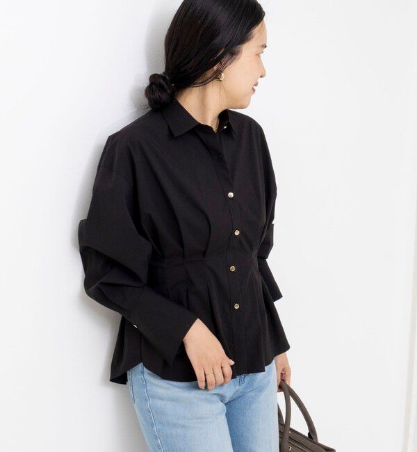 NOLLEY'S sophi「【一部WEB限定カラー】ウォッシャブルウエストタックストレッチシャツ」|シャツ・ブラウス|
