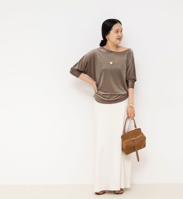 NOLLEY'S sophi「【BECシリーズ】ウォッシャブルベロアドルマン2WAYプルオーバー」|Tシャツ・カットソー|