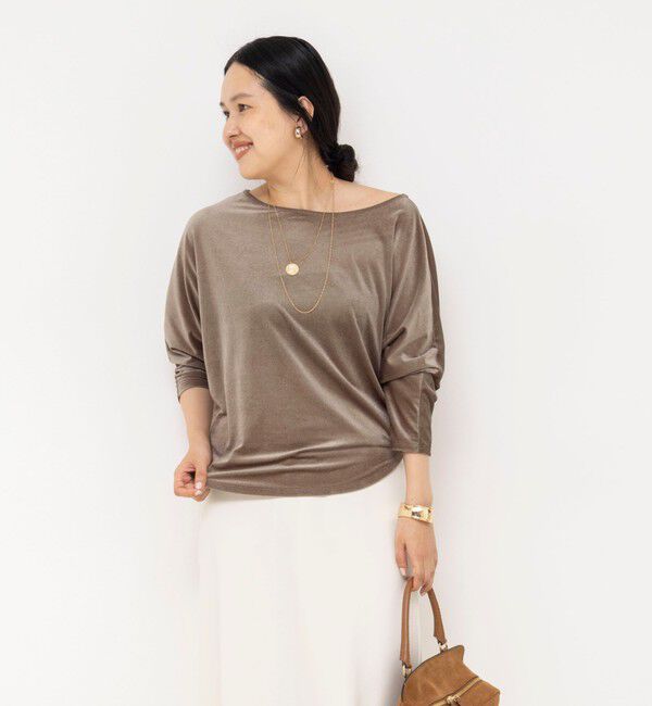 NOLLEY'S sophi「【BECシリーズ】ウォッシャブルベロアドルマン2WAYプルオーバー」|Tシャツ・カットソー|