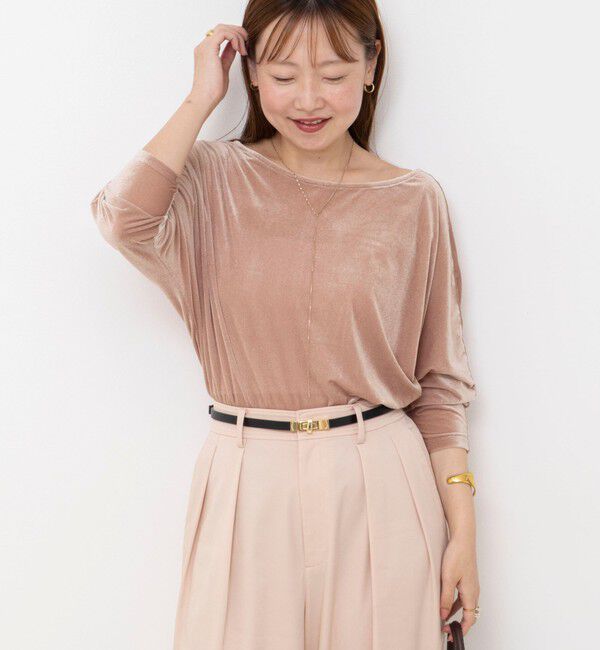 NOLLEY'S sophi「【BECシリーズ】ウォッシャブルベロアドルマン2WAYプルオーバー」|Tシャツ・カットソー|