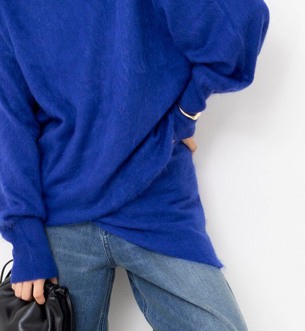 Laraaji「カシミヤファー加工クルーネックプルオーバー ミニストール付き」|ニット・セーター|