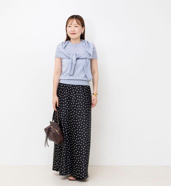 NOLLEY'S sophi「ウォッシャブルドットサテンナロースカート」|スカート|