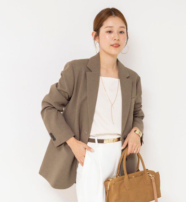 NOLLEY'S「【PR阿部☆別注】《抗ピリング/ストレッチ》ウォッシャブルダブルクロスオーバージャケット」|テーラードジャケット|