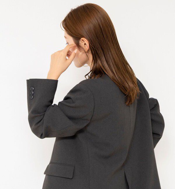 NOLLEY'S「【PR阿部☆別注】《抗ピリング/ストレッチ》ウォッシャブルダブルクロスオーバージャケット」|テーラードジャケット|