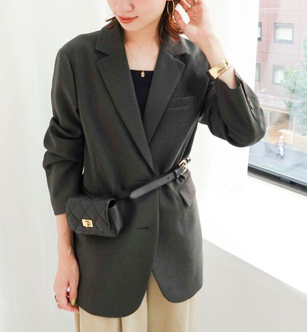 NOLLEY'S「【PR阿部☆別注】《抗ピリング/ストレッチ》ウォッシャブルダブルクロスオーバージャケット」|テーラードジャケット|