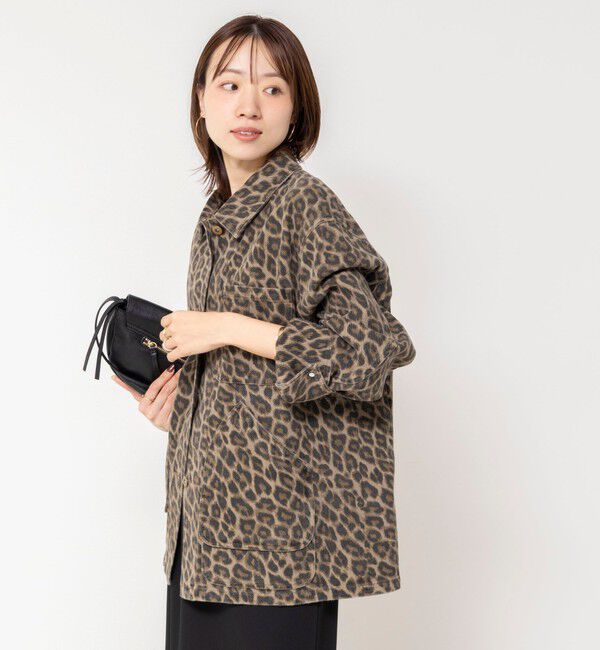 NOLLEY'S「【WEB限定】ウォッシャブルレオパードジャケット」|ブルゾン・スタジャン|