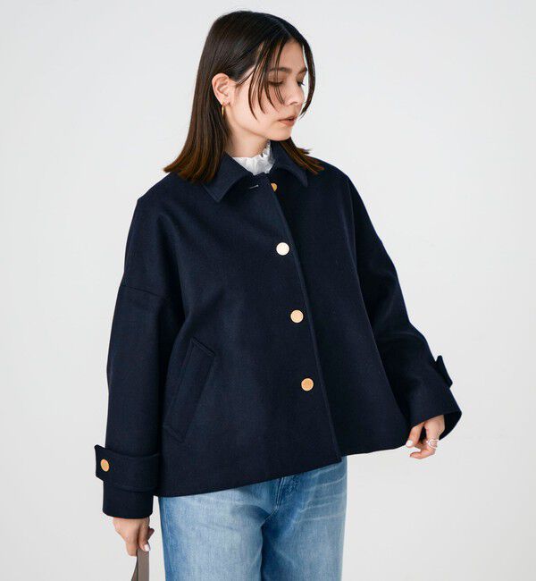 NOLLEY'S「【Traditional WeatherWear/トラディショナルウェザーウェア】MALTON B/T SHORT」|ダッフルコート|ネイビー