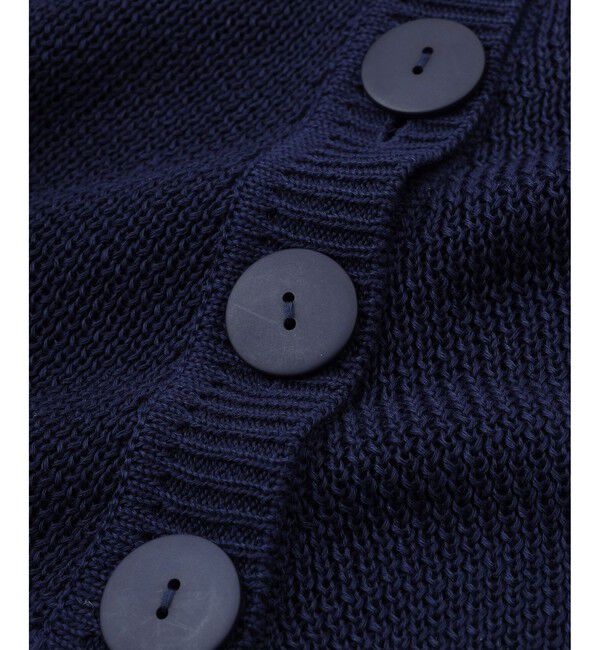 ADAM ET ROPE'「【WEB限定】ワイドリブヘムポロカーディガン」|カーディガン|