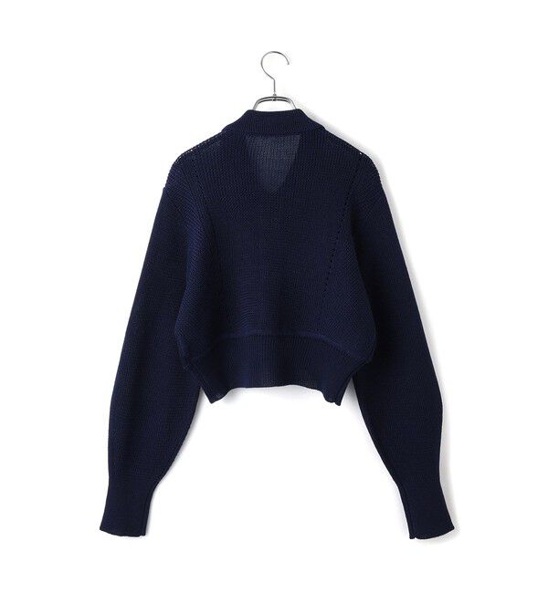 ADAM ET ROPE'「【WEB限定】ワイドリブヘムポロカーディガン」|カーディガン|