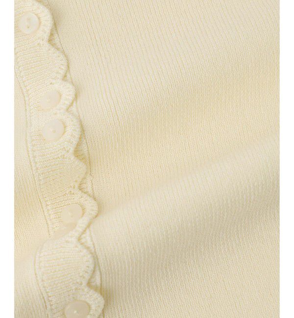ADAM ET ROPE'「【WEB限定】ハーフスリーブリブカーディガン」|カーディガン|
