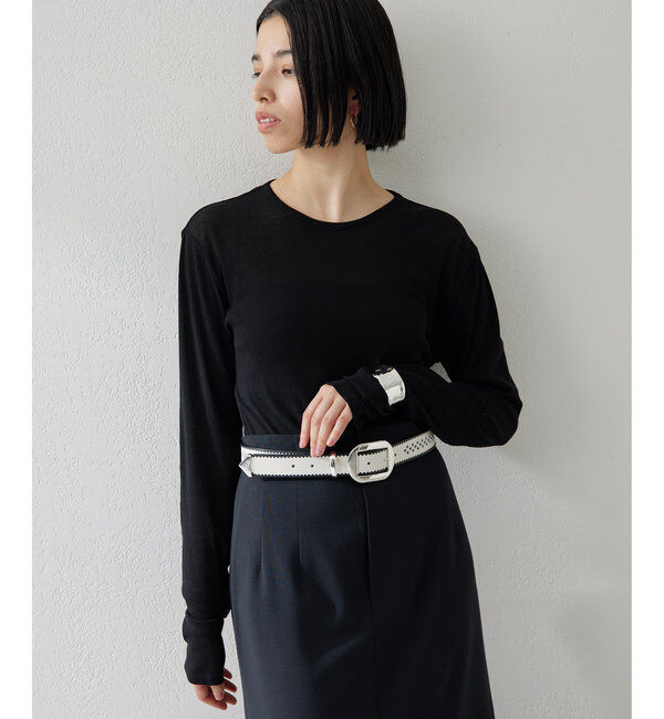  「《インナー使いもおすすめ》【myporter】ロングスリーブTシャツ」|Tシャツ・カットソー|ブラック