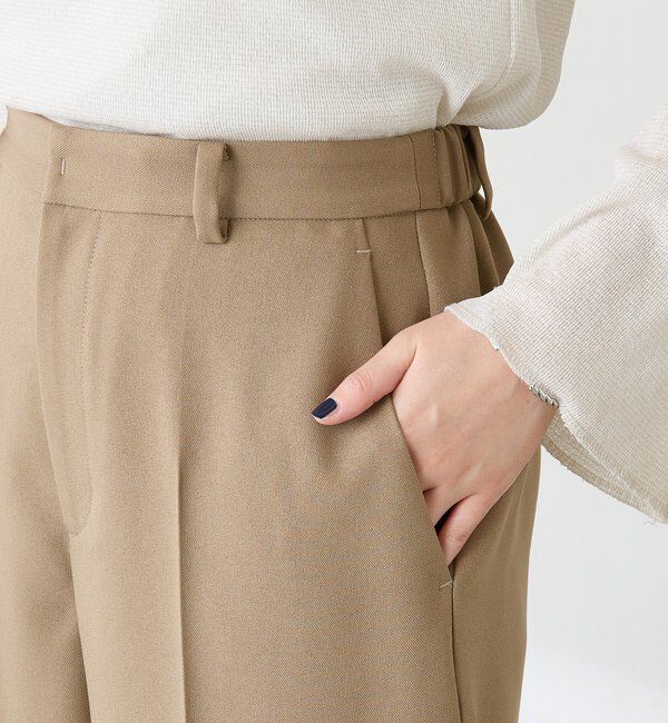  「ウールライクストレートパンツ」|スラックス|