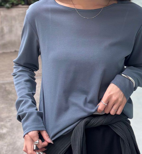  「【人気につき追加販売/接触冷感/吸水速乾】ベーシックシアーロンT」|Tシャツ・カットソー|ブルー