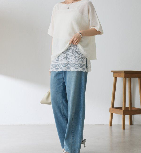  「《トレンド/ロングシーズン着回せる◎》スカラップレースキャミソール」|キャミソール|