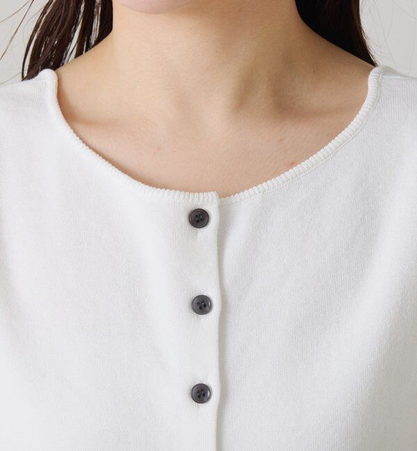 「ドライコットンノースリーブニット」|ニット・セーター|