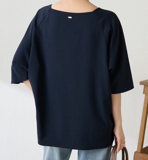  「《接触冷感/UVカット/体型カバーに◎》ジャージスクエアブラウス」|シャツ・ブラウス|