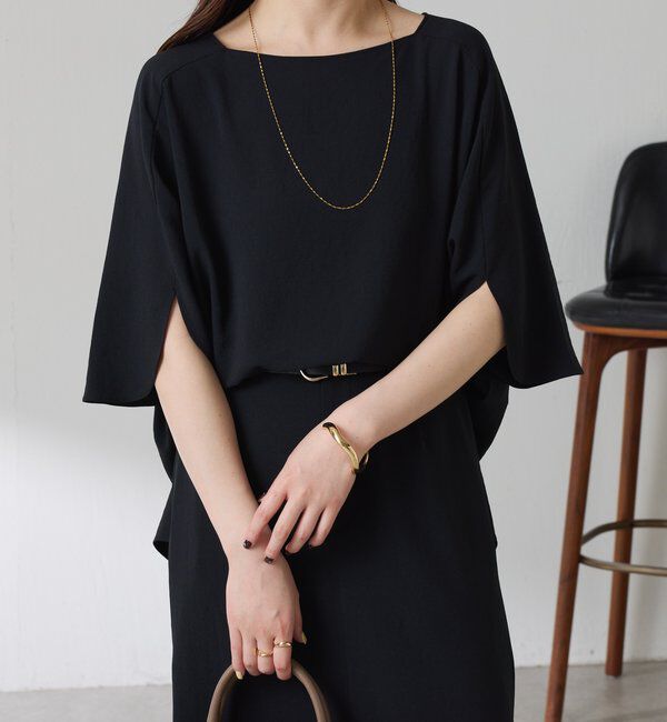  「《接触冷感/UVカット/体型カバーに◎》ジャージスクエアブラウス」|シャツ・ブラウス|