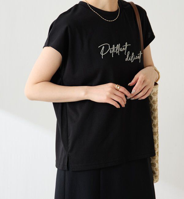  「ミニビーズロゴフレンチTシャツ」|Tシャツ・カットソー|
