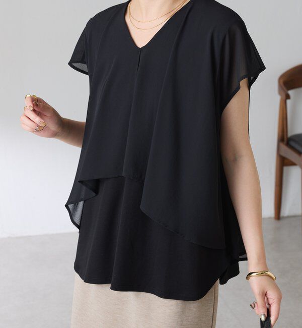  「【SNSで話題】シアードッキングフレンチプルオーバー」|Tシャツ・カットソー|ブラック
