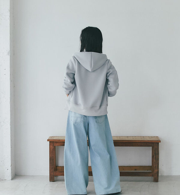  「スポンジダンボールZIPパーカーカットソー」|パーカー|