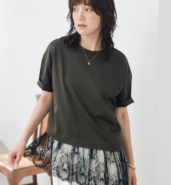  「ヘムレースカットソー」|Tシャツ・カットソー|