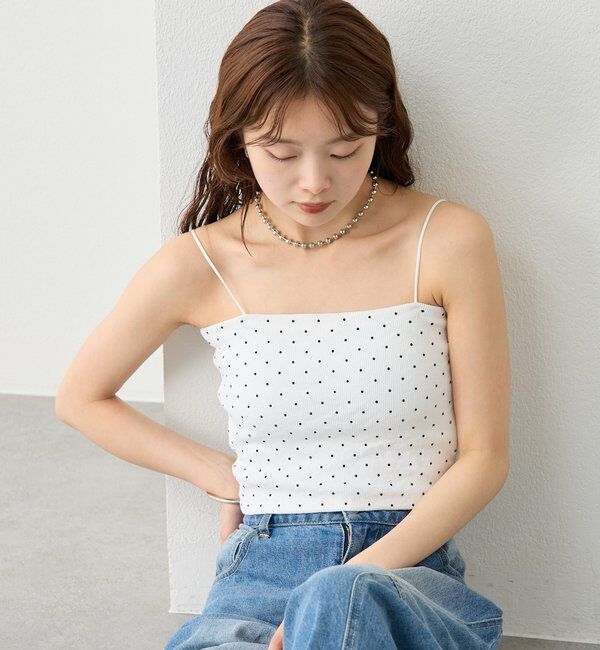  「【万能インナー/嬉しい7色展開】パット付きショートキャミソール2」|キャミソール|