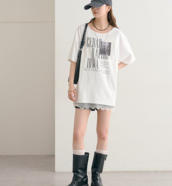  「ダメージロゴTシャツ」|Tシャツ・カットソー|