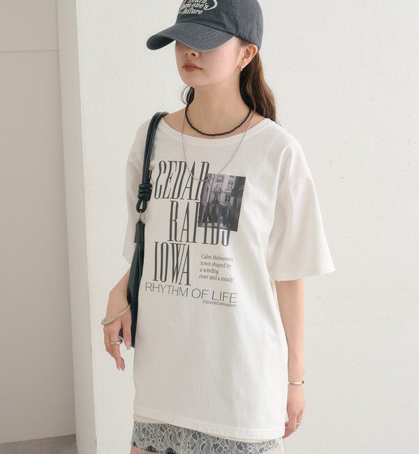 「ダメージロゴTシャツ」|Tシャツ・カットソー|