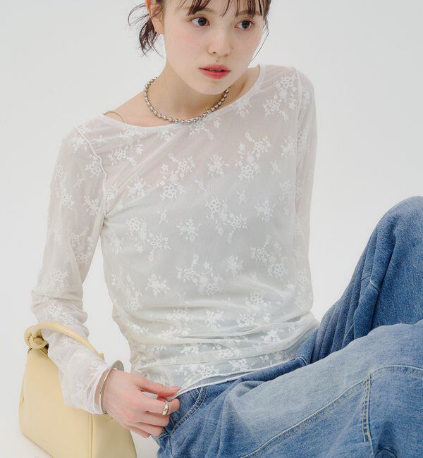  「【lilium by lily】レイヤードシアートップス」|Tシャツ・カットソー|