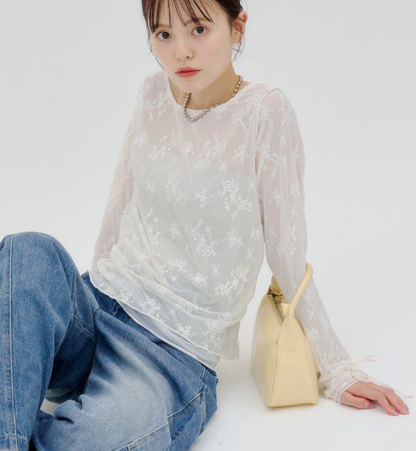  「【lilium by lily】レイヤードシアートップス」|Tシャツ・カットソー|