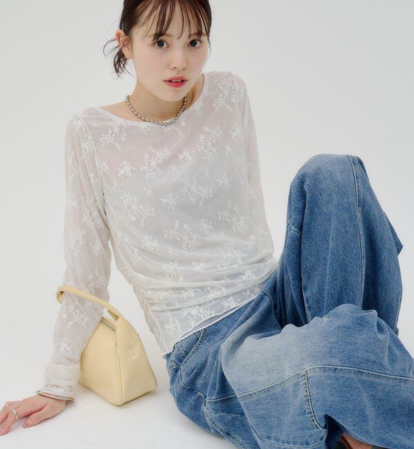  「【lilium by lily】レイヤードシアートップス」|Tシャツ・カットソー|