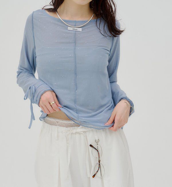  「【lilium by lily】レイヤードシアートップス」|Tシャツ・カットソー|