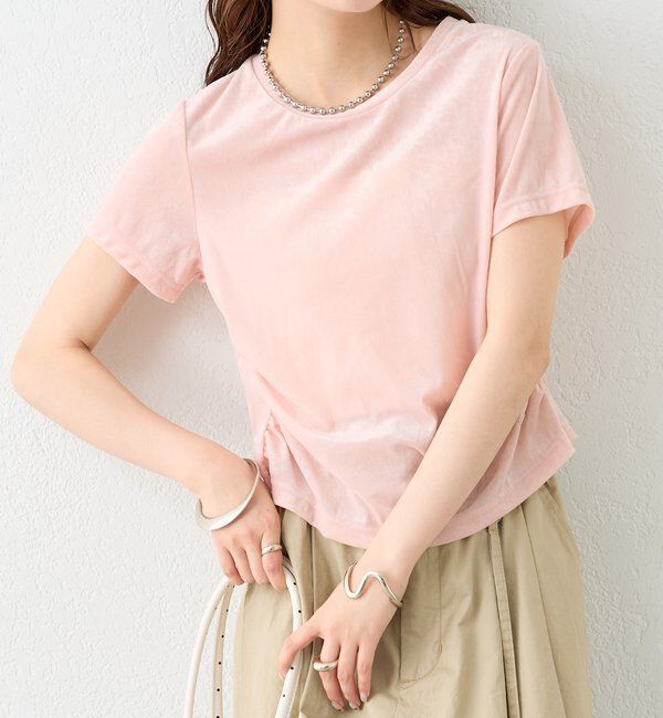  「【BLK/WEB限定カラー】ベロアTシャツ」|Tシャツ・カットソー|