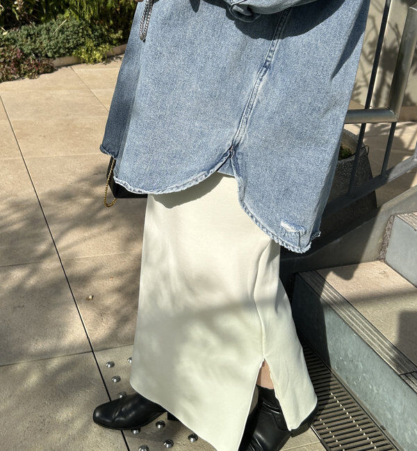  「【3サイズ展開】ポンチZIPタイトスカート」|スカート|