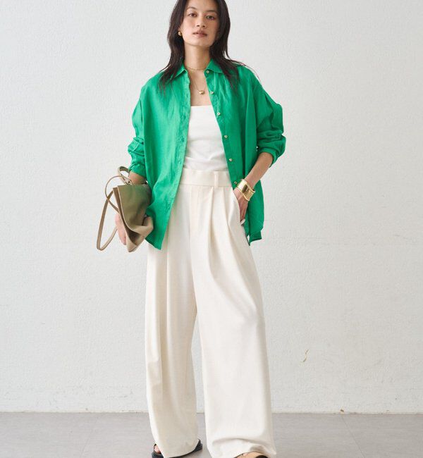  「《累計販売2万枚/名品アイテム》リネンバックタイシャツ」|シャツ・ブラウス|