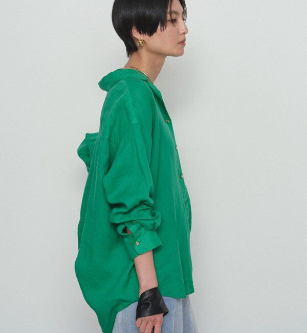  「《累計販売2万枚/名品アイテム》リネンバックタイシャツ」|シャツ・ブラウス|